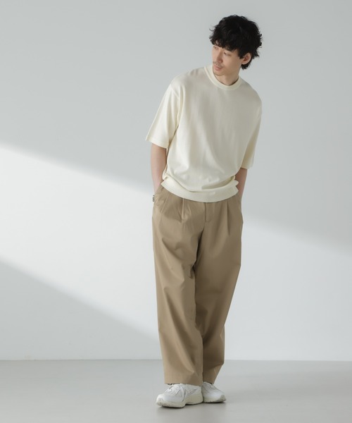 NANO universe（ナノユニバース）の「「大人のワイドパンツ」2タックワイドトラウザーズ（スラックス・メンズ・ベージュ/ブラック/オフホワイト・S/L/M）」の22枚目の写真