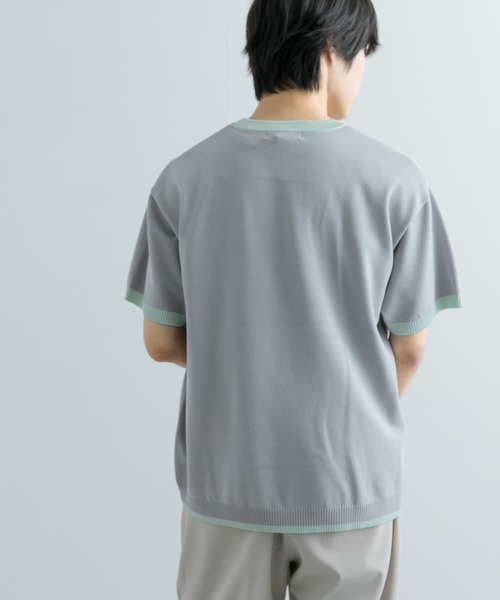 SENSE OF PLACE by URBAN RESEARCH(センスオブプレイスバイアーバンリサーチ)の「『洗濯可』リブハイショクラインニットTシャツ(5分袖)(ニット/セーター・メンズ・ブラック/チャコールグレー/ネイビー/ライトグレー・MEDIUM/LARGE)」の10枚目の写真