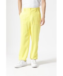 JACK BUNNY イエロー スリムフィットパンツ Jack Bunny ジャックバニー PEARLY GATES ストレッチ スラックス