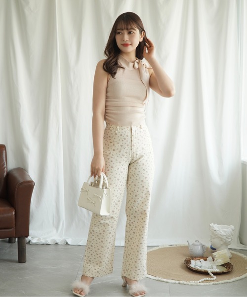 Jasmine Grandiflorum（ジャスミングランディフローラム）の「【Jasmine】リボンノンスリーブブラウス (SS)（シャツ/ブラウス・レディース・ブラック/オフホワイト/ブルー/ライトグリーン/ピンク・FREE）」の20枚目の写真