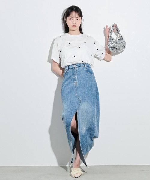 paravion（パラビオン）の「ハート刺繍半袖Tシャツ（Tシャツ/カットソー・レディース・ブラック/ピンク/レッド・FREE）」の22枚目の写真