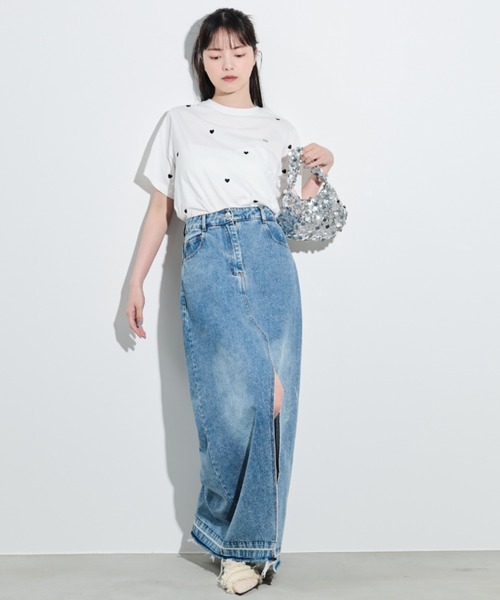 paravion（パラビオン）の「ハート刺繍半袖Tシャツ（Tシャツ/カットソー・レディース・ブラック/ピンク/レッド・FREE）」の21枚目の写真