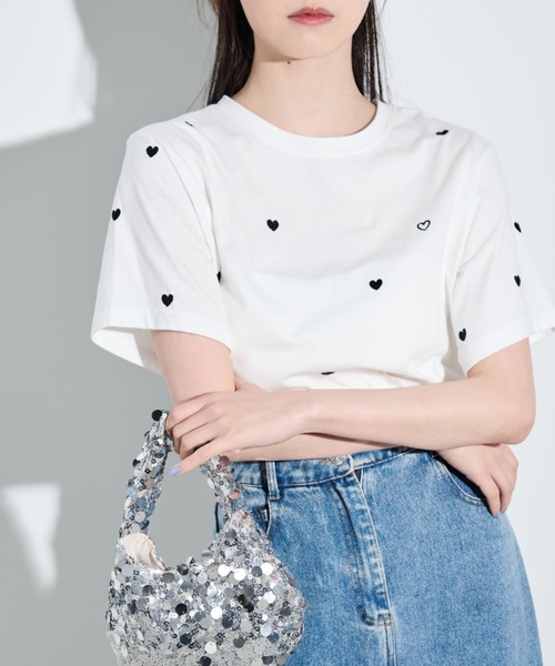 paravion（パラビオン）の「ハート刺繍半袖Tシャツ（Tシャツ/カットソー・レディース・ブラック/ピンク/レッド・FREE）」の20枚目の写真