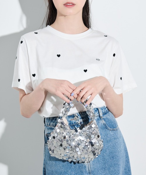 paravion（パラビオン）の「ハート刺繍半袖Tシャツ（Tシャツ/カットソー・レディース・ブラック/ピンク/レッド・FREE）」の19枚目の写真