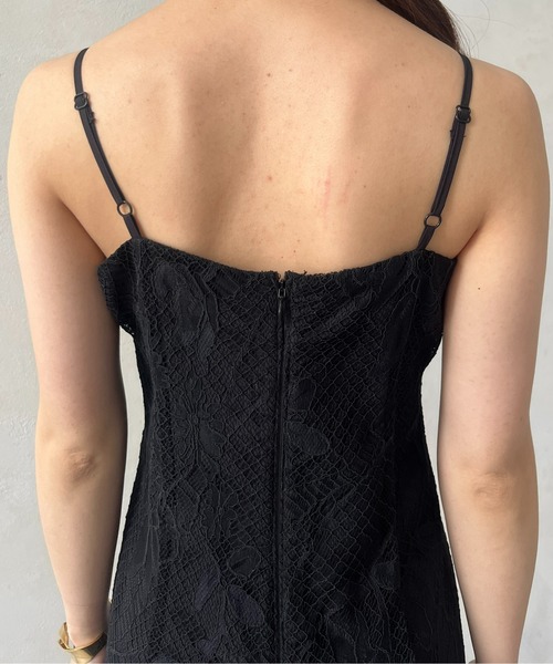 Thevon（ゼボン）の「【オケージョン】シアーブラウス×フラワーレースキャミワンピース（ドレス・レディース・ブラウン/ブラック/ブルー・FREE）」の9枚目の写真