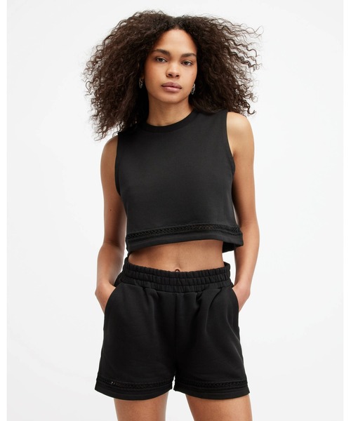 タンクトップ ノースリーブ EWELINA CROCHET TRIM CROPPED TANK TOP | EWELINA クロシェ トリム クロップ セール】EWELINA CROCHET TRIM CROPPED TANK TOP | EWELINA