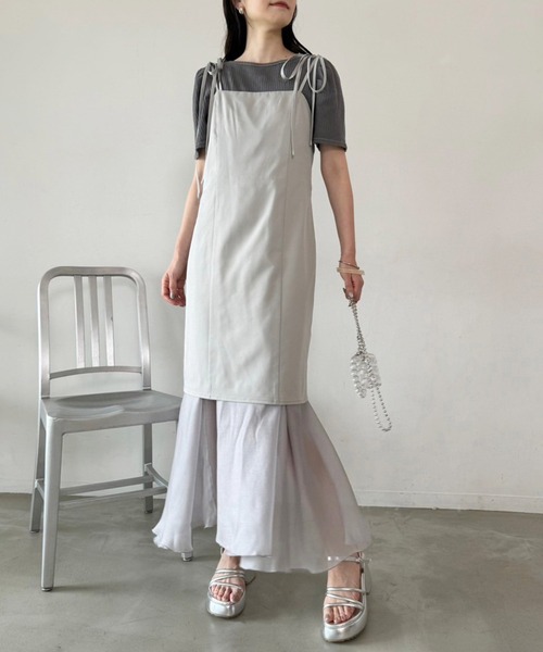 one after another NICE CLAUP（ワンアフターアナザーナイスクラップ）の「マルチウェイトップス（Tシャツ/カットソー・レディース・ブラック/ブラック系その他/サックスブルー/イエロー・FREE）」の18枚目の写真