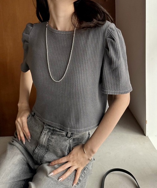 one after another NICE CLAUP（ワンアフターアナザーナイスクラップ）の「マルチウェイトップス（Tシャツ/カットソー・レディース・ブラック/ブラック系その他/サックスブルー/イエロー・FREE）」の21枚目の写真