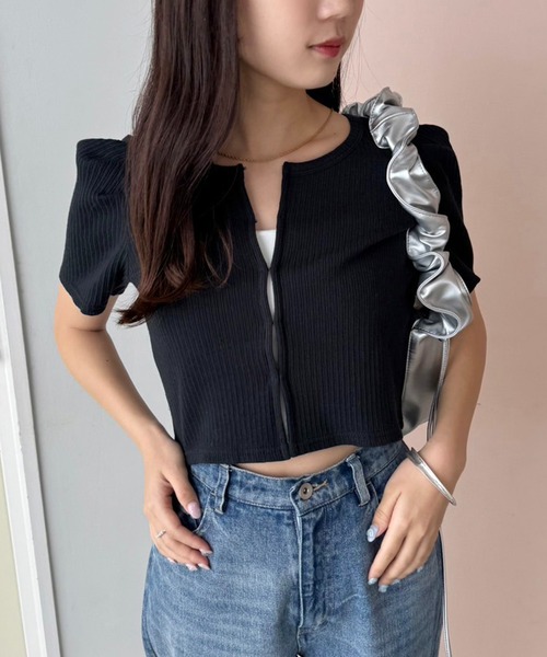 one after another NICE CLAUP（ワンアフターアナザーナイスクラップ）の「マルチウェイトップス（Tシャツ/カットソー・レディース・ブラック/ブラック系その他/サックスブルー/イエロー・FREE）」の15枚目の写真