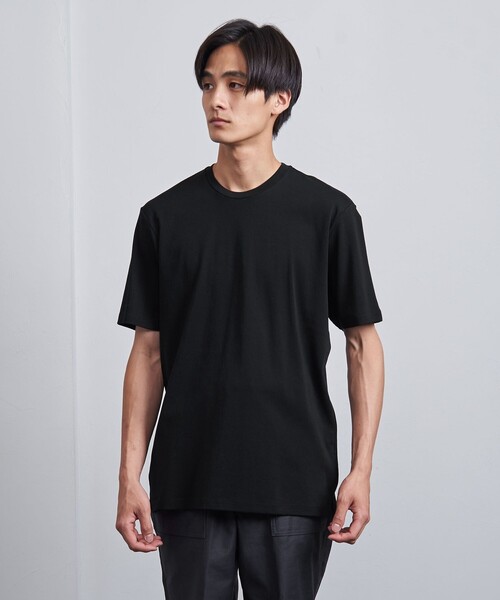 UNITED ARROWS（ユナイテッドアローズ）の「ベーシック スムース クルーネック Tシャツ（Tシャツ/カットソー・メンズ・ホワイト/ブラック・M/S/XL/L）」の2枚目の写真