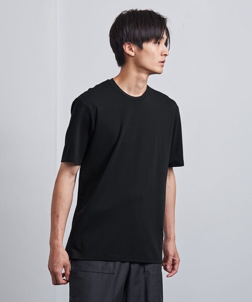 UNITED ARROWS（ユナイテッドアローズ）の「ベーシック スムース クルーネック Tシャツ（Tシャツ/カットソー・メンズ・ホワイト/ブラック・M/S/XL/L）」の4枚目の写真