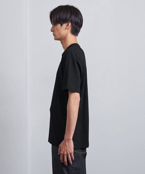 UNITED ARROWS（ユナイテッドアローズ）の「ベーシック スムース クルーネック Tシャツ（Tシャツ/カットソー・メンズ・ホワイト/ブラック・M/S/XL/L）」の6枚目の写真