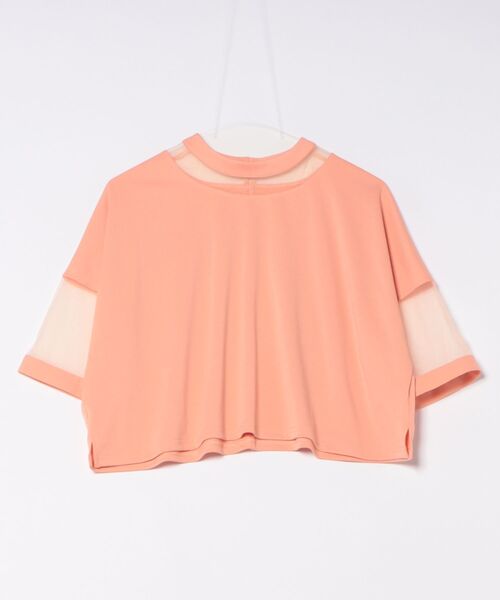 MAISON BREEZE reveur(メゾンブリーズレヴール)の「【MAISON BREEZE reveur】コンビネーションシアーカットソー trc(Tシャツ/カットソー・レディース・ホワイト/グレー/ブラック/ピンク・FREE)」の4枚目の写真