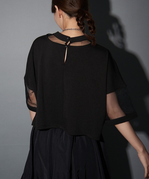 MAISON BREEZE reveur(メゾンブリーズレヴール)の「【MAISON BREEZE reveur】コンビネーションシアーカットソー trc(Tシャツ/カットソー・レディース・ホワイト/グレー/ブラック/ピンク・FREE)」の19枚目の写真