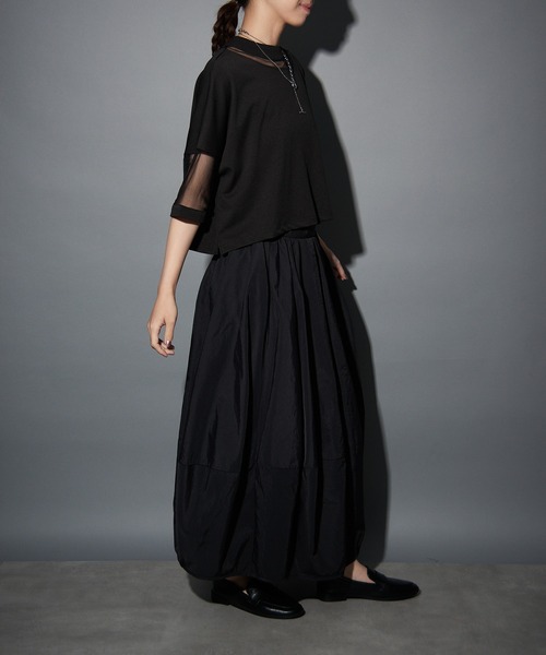 MAISON BREEZE reveur(メゾンブリーズレヴール)の「【MAISON BREEZE reveur】コンビネーションシアーカットソー trc(Tシャツ/カットソー・レディース・ホワイト/グレー/ブラック/ピンク・FREE)」の21枚目の写真