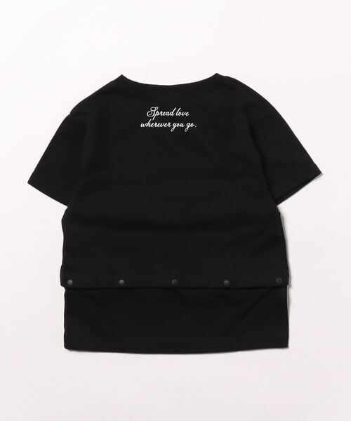 ANAP kids（アナップキッズ）の「2WAYボタンデザインTシャツ（Tシャツ/カットソー・キッズ・ブラック/ホワイト/ラベンダー・110cm/120cm/130cm）」の5枚目の写真