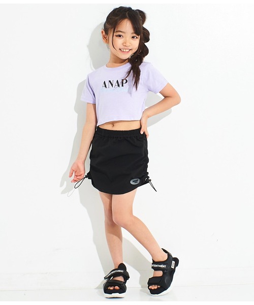 ANAP kids（アナップキッズ）の「2WAYボタンデザインTシャツ（Tシャツ/カットソー・キッズ・ブラック/ホワイト/ラベンダー・110cm/120cm/130cm）」の21枚目の写真