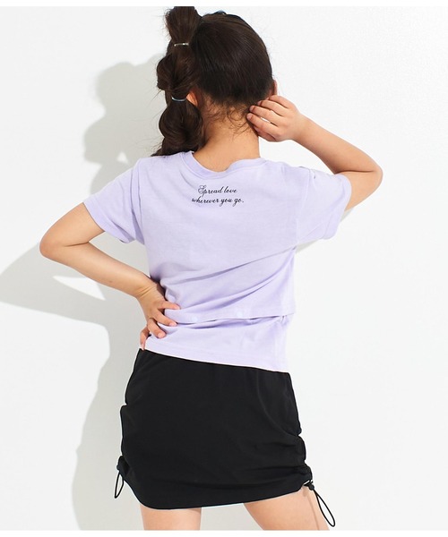 ANAP kids（アナップキッズ）の「2WAYボタンデザインTシャツ（Tシャツ/カットソー・キッズ・ブラック/ホワイト/ラベンダー・110cm/120cm/130cm）」の16枚目の写真