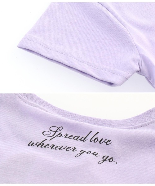 ANAP kids（アナップキッズ）の「2WAYボタンデザインTシャツ（Tシャツ/カットソー・キッズ・ブラック/ホワイト/ラベンダー・110cm/120cm/130cm）」の8枚目の写真