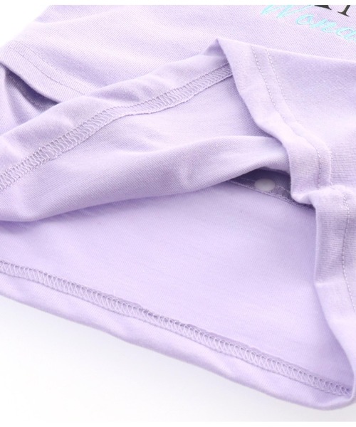 ANAP kids（アナップキッズ）の「2WAYボタンデザインTシャツ（Tシャツ/カットソー・キッズ・ブラック/ホワイト/ラベンダー・110cm/120cm/130cm）」の6枚目の写真