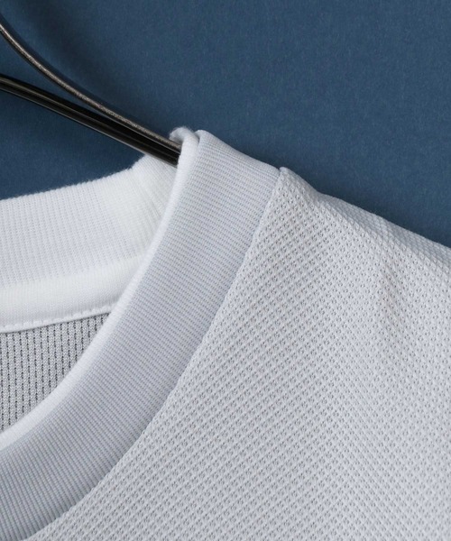 ANPAS(アンパス)の「Quick Dry Pique fabric Fake layered Easy care T-Shirt/鹿の子 フェイクレイヤード イージーケア Tシャツ 吸水速乾 防臭(Tシャツ/カットソー・メンズ・スミクロ/ネイビー/ライトグレー/アイボリー/ブルー・M/L/LL)」の11枚目の写真