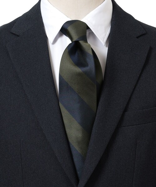 B:MING by BEAMS（ビーミングバイビームス）の「シルク ストライプ ネクタイ③ 24AW（ネクタイ・メンズ・オレンジ/ピンク/レッド/グリーン/ブルー/レッド系その他6/オリーブ/ライトブルー/ブルー系その他2・ONE SIZE）」の2枚目の写真