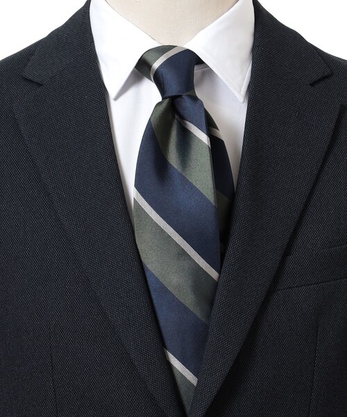 B:MING by BEAMS（ビーミングバイビームス）の「シルク ストライプ ネクタイ③ 24AW（ネクタイ・メンズ・オレンジ/ピンク/レッド/グリーン/ブルー/レッド系その他6/オリーブ/ライトブルー/ブルー系その他2・ONE SIZE）」の3枚目の写真