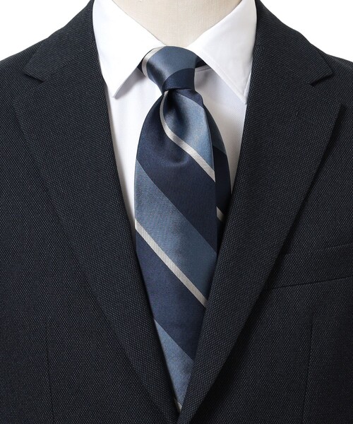 B:MING by BEAMS（ビーミングバイビームス）の「シルク ストライプ ネクタイ③ 24AW（ネクタイ・メンズ・オレンジ/ピンク/レッド/グリーン/ブルー/レッド系その他6/オリーブ/ライトブルー/ブルー系その他2・ONE SIZE）」の4枚目の写真