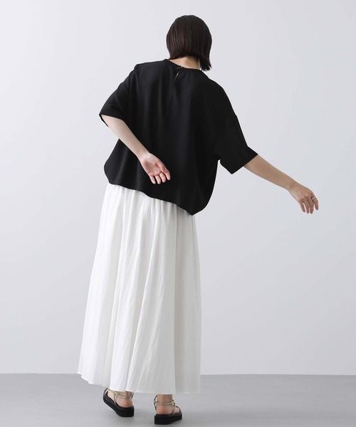 Gready Brilliant(グレディブリリアン)の「ジョーゼットロゴ5分袖Tシャツ(Tシャツ/カットソー・レディース・ブラック/オフホワイト・FREE)」の14枚目の写真