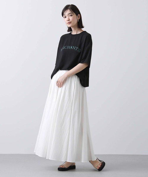 Gready Brilliant(グレディブリリアン)の「ジョーゼットロゴ5分袖Tシャツ(Tシャツ/カットソー・レディース・ブラック/オフホワイト・FREE)」の15枚目の写真