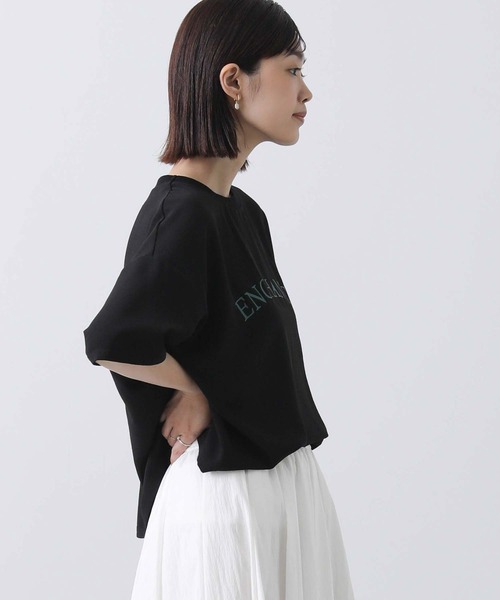 tシャツ ジョーゼットロゴ５分袖カットソー レディース Gready Brilliant tシャツ ジョーゼットロゴ5分袖カットソー