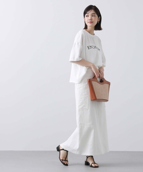 Gready Brilliant(グレディブリリアン)の「ジョーゼットロゴ5分袖Tシャツ(Tシャツ/カットソー・レディース・ブラック/オフホワイト・FREE)」の4枚目の写真