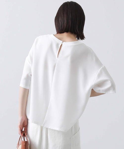 Gready Brilliant(グレディブリリアン)の「ジョーゼットロゴ5分袖Tシャツ(Tシャツ/カットソー・レディース・ブラック/オフホワイト・FREE)」の9枚目の写真