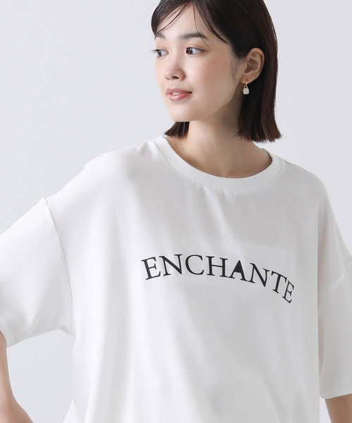 Gready Brilliant(グレディブリリアン)の「ジョーゼットロゴ5分袖Tシャツ(Tシャツ/カットソー・レディース・ブラック/オフホワイト・FREE)」の11枚目の写真