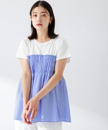 URBAN RESEARCH Sonny Label | 『WEB限定』シャーリングビスチェドッキングカットプルオーバー(Tシャツ/カットソー)