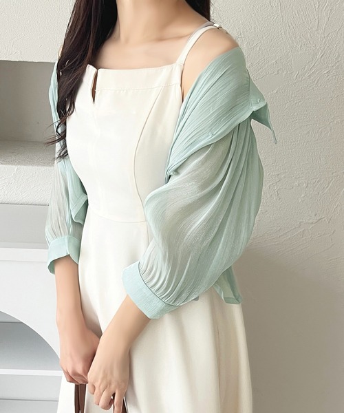 apres jour(アプレジュール)の「パフスリーブラメシアーシャツ【ZOZOTOWN限定アイテム】(シャツ/ブラウス・レディース・ブルー/ピンク/ミント/イエロー・X-LARGE/フリー)」の21枚目の写真