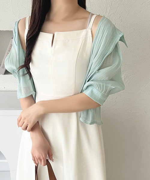 apres jour(アプレジュール)の「パフスリーブラメシアーシャツ【ZOZOTOWN限定アイテム】(シャツ/ブラウス・レディース・ブルー/ピンク/ミント/イエロー・X-LARGE/フリー)」の19枚目の写真