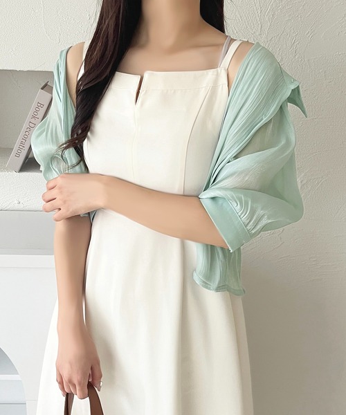 apres jour(アプレジュール)の「パフスリーブラメシアーシャツ【ZOZOTOWN限定アイテム】(シャツ/ブラウス・レディース・ブルー/ピンク/ミント/イエロー・X-LARGE/フリー)」の20枚目の写真