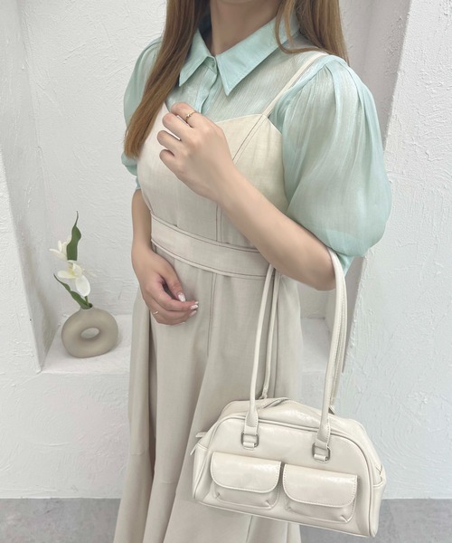 apres jour(アプレジュール)の「パフスリーブラメシアーシャツ【ZOZOTOWN限定アイテム】(シャツ/ブラウス・レディース・ブルー/ピンク/ミント/イエロー・X-LARGE/フリー)」の8枚目の写真