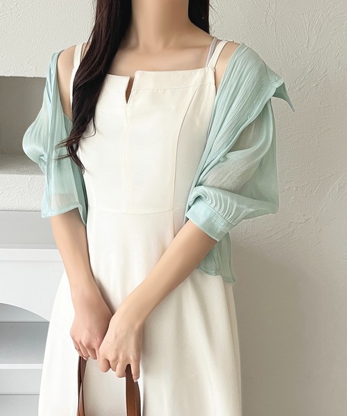 apres jour(アプレジュール)の「パフスリーブラメシアーシャツ【ZOZOTOWN限定アイテム】(シャツ/ブラウス・レディース・ブルー/ピンク/ミント/イエロー・X-LARGE/フリー)」の6枚目の写真