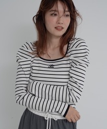 JUMELLE | piping border rib top(Tシャツ/カットソー)