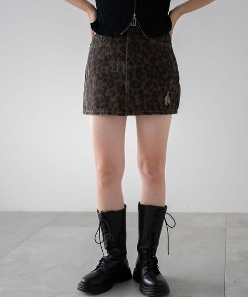 dispark(ディスパーク)の「DISPARK/レオパードダメージミニスカパン(スカート・レディース・その他1・MEDIUM/SMALL)」の4枚目の写真