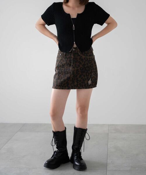 dispark(ディスパーク)の「DISPARK/レオパードダメージミニスカパン(スカート・レディース・その他1・MEDIUM/SMALL)」の3枚目の写真