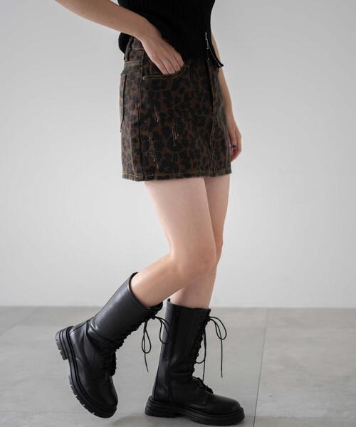 dispark(ディスパーク)の「DISPARK/レオパードダメージミニスカパン(スカート・レディース・その他1・MEDIUM/SMALL)」の7枚目の写真
