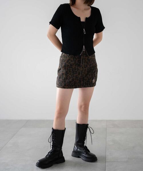dispark(ディスパーク)の「DISPARK/レオパードダメージミニスカパン(スカート・レディース・その他1・MEDIUM/SMALL)」の2枚目の写真