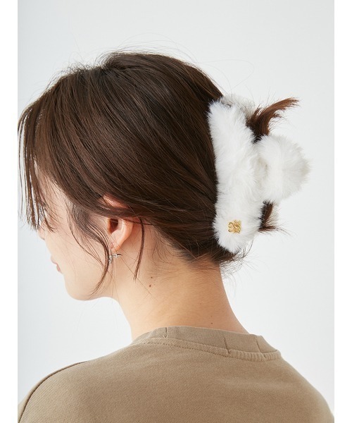 SNIDEL（スナイデル）の「ミディロゴファーバンス（バレッタ/ヘア