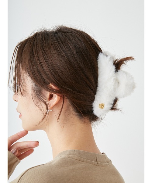 SNIDEL（スナイデル）の「ミディロゴファーバンス（バレッタ/ヘア