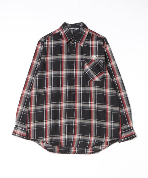 DBSL筆記体刺繍 チェックシャツ（シャツ/ブラウス）｜DOUBLE STEAL（ダブルスティール）