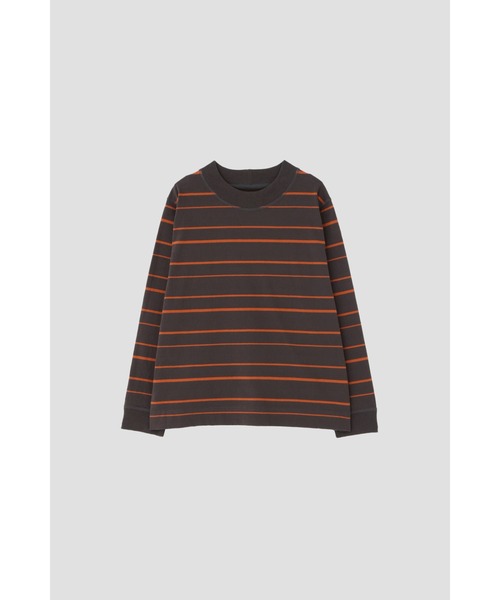 MHL.（エムエイチエル）の「SHADOW STRIPE JERSEY（Tシャツ/カットソー・レディース・オフホワイト/チャコール・2）」の11枚目の写真