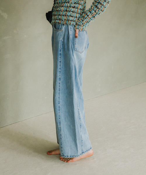 KBF（ケイビーエフ）の「『低身長向けも展開』サイドタックデニム（デニムパンツ・レディース・ブルー/ブラック・38/36/34）」の17枚目の写真